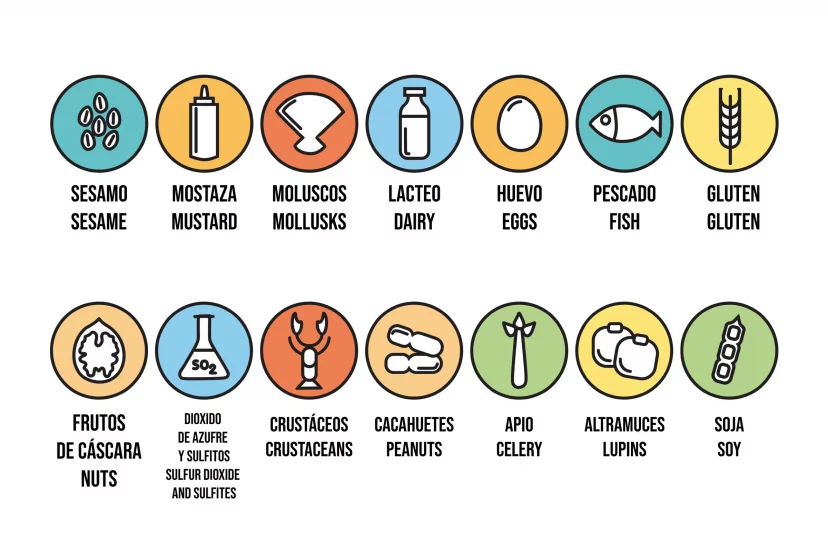 Posibles alergenos en nuestros platos